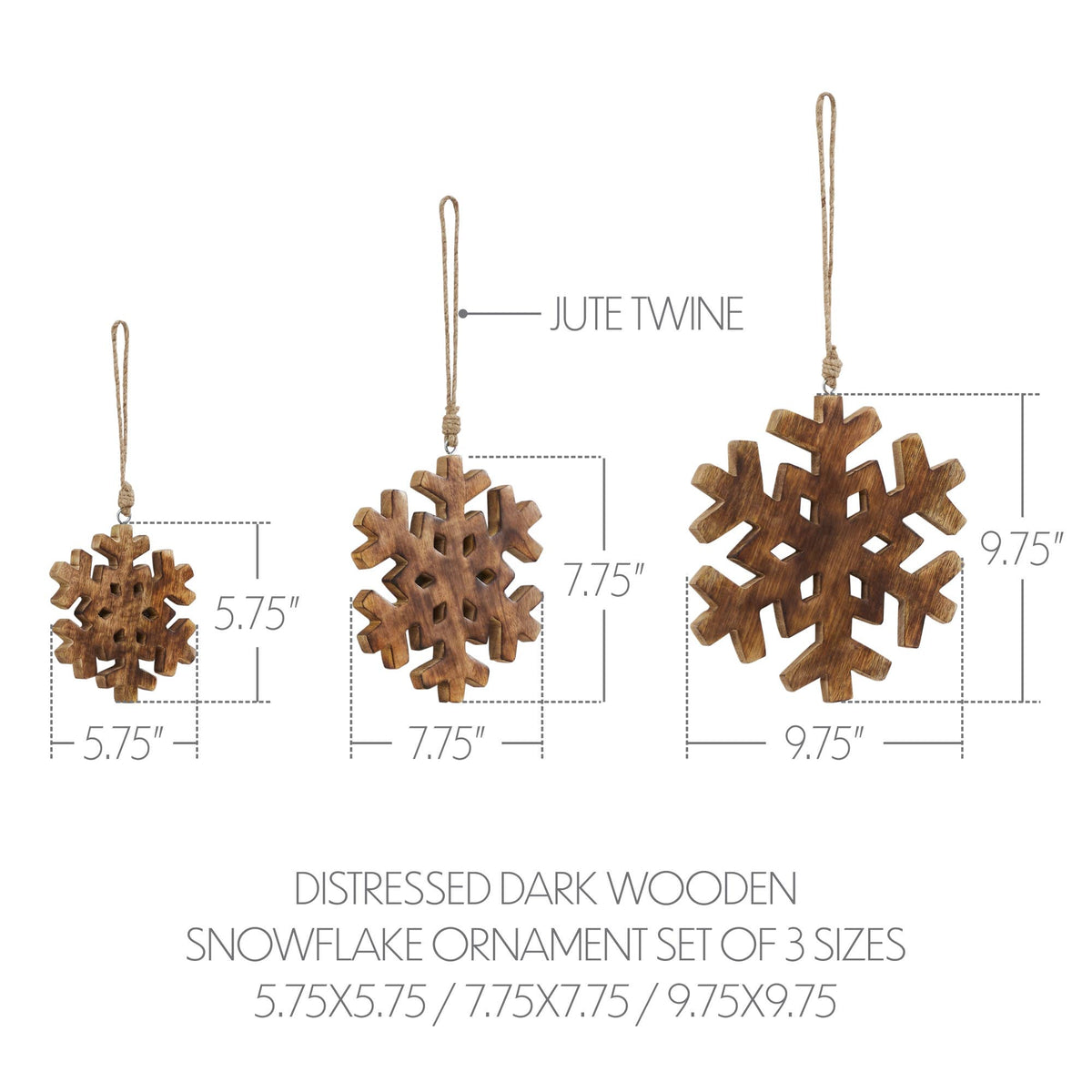 Wood Snowflake Ornament