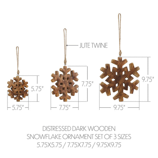 Wood Snowflake Ornament