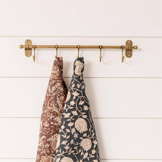 Antiqued Brass Wall Hooks