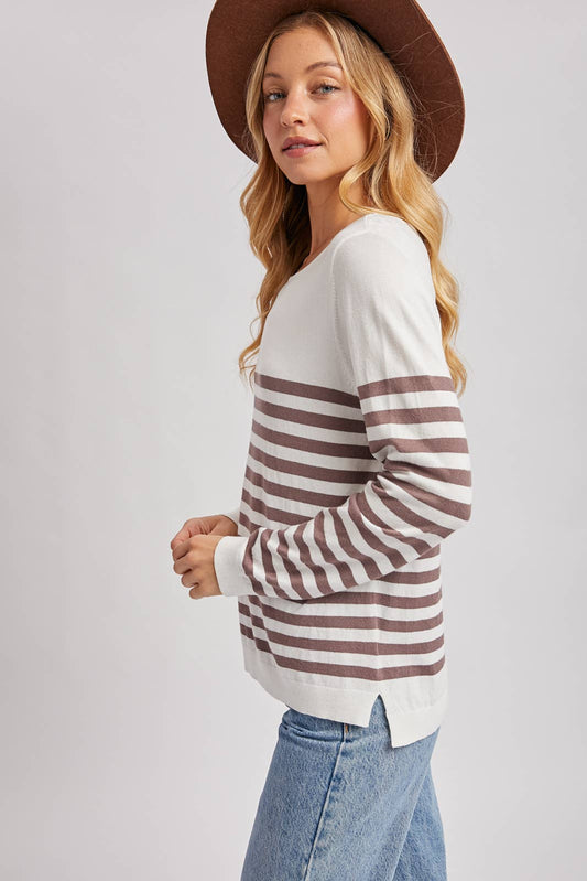 Cocoa Stripe Sweater