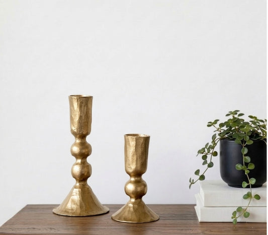 S/2 Gold Candle Holders