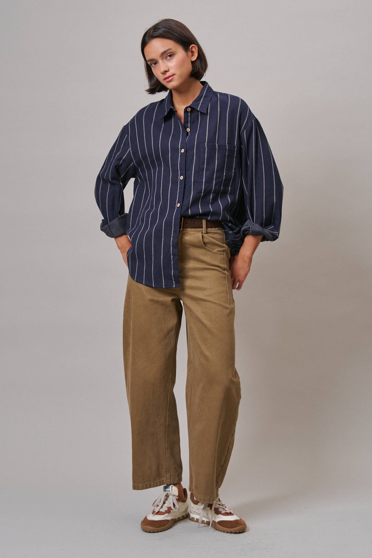 Nona Pinstripe Button Down