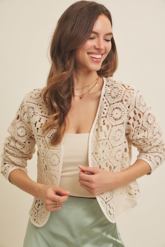 Audra Crochet Cardigan