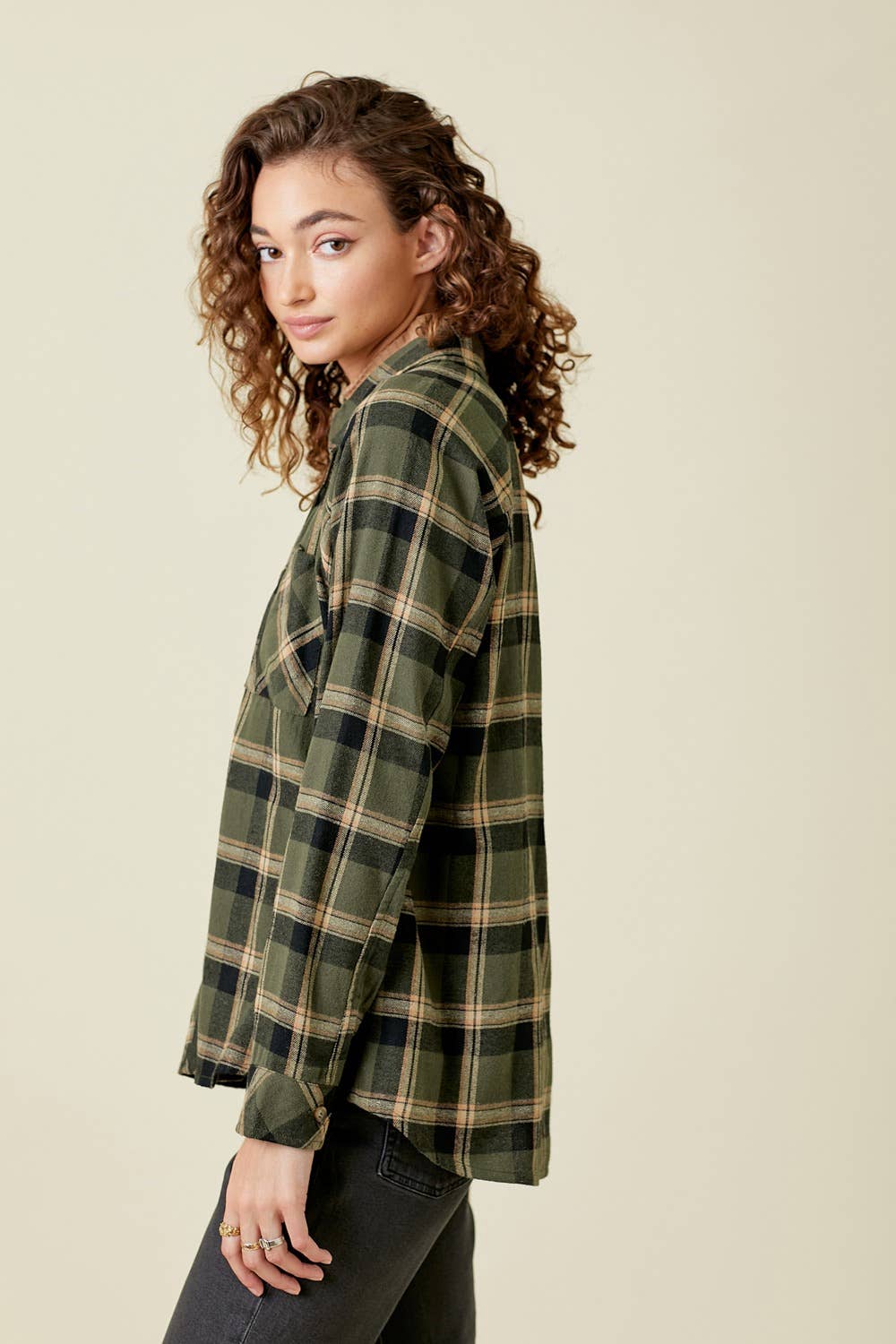 Rolly Plaid Top