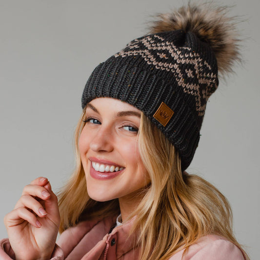 Gray Speckled Patterned Hat