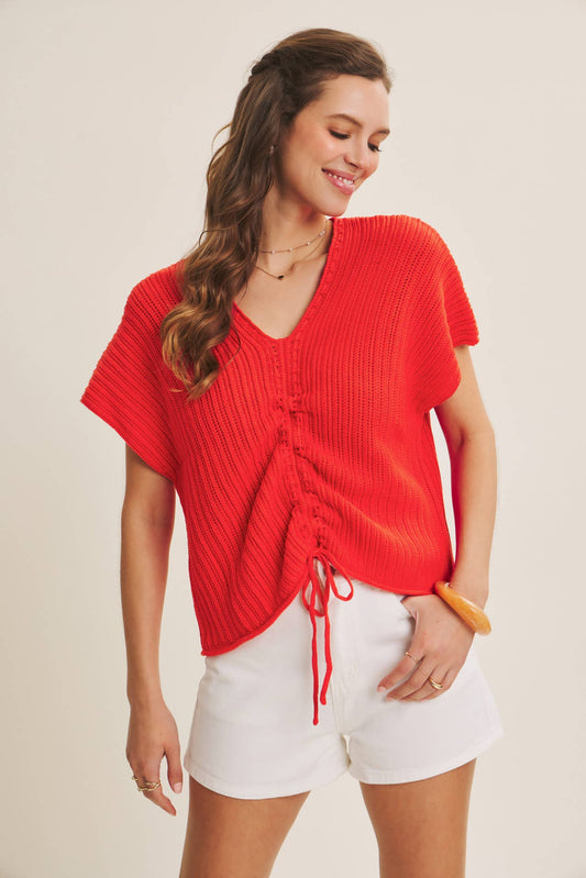 Ruched Sweater Top