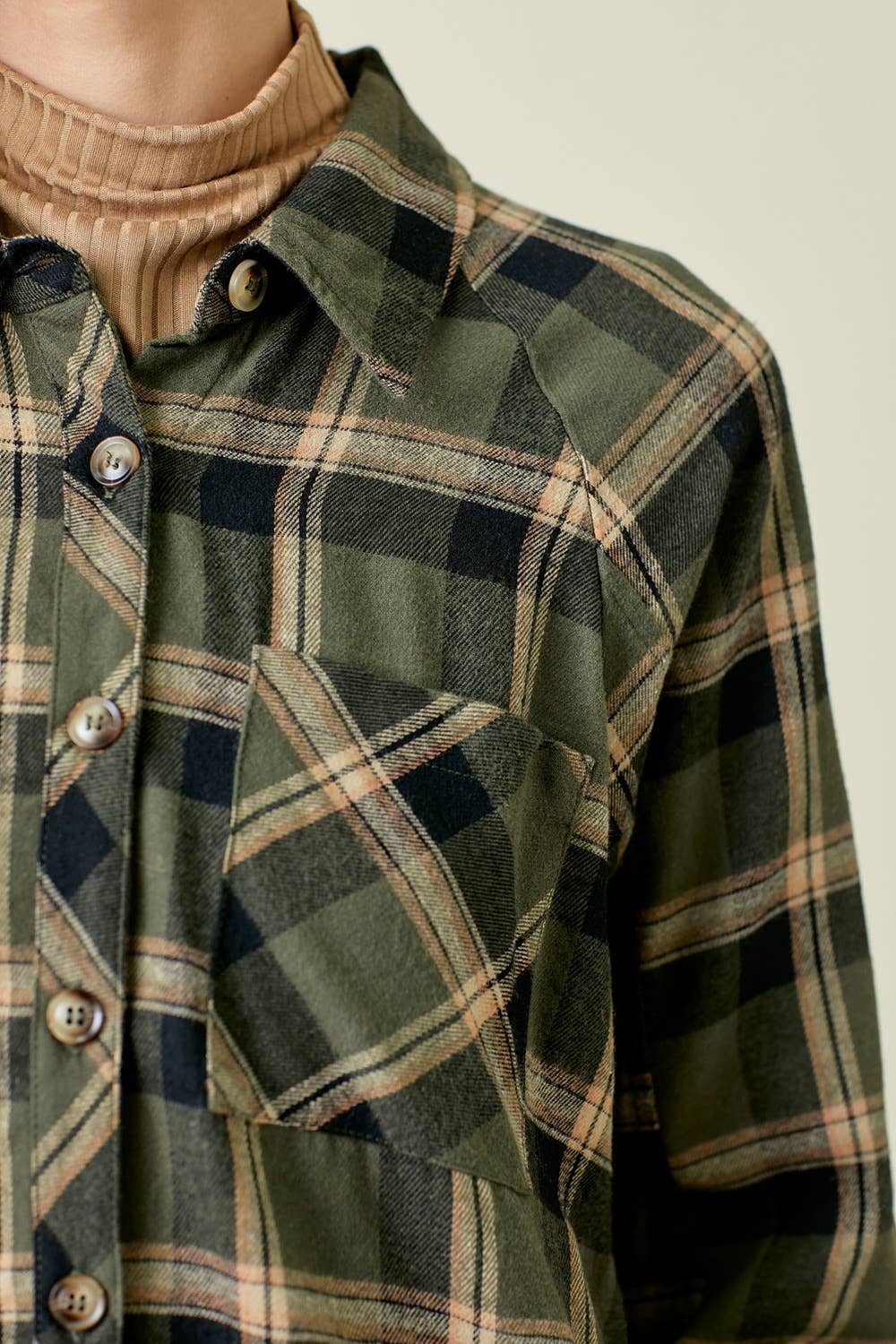 Rolly Plaid Top