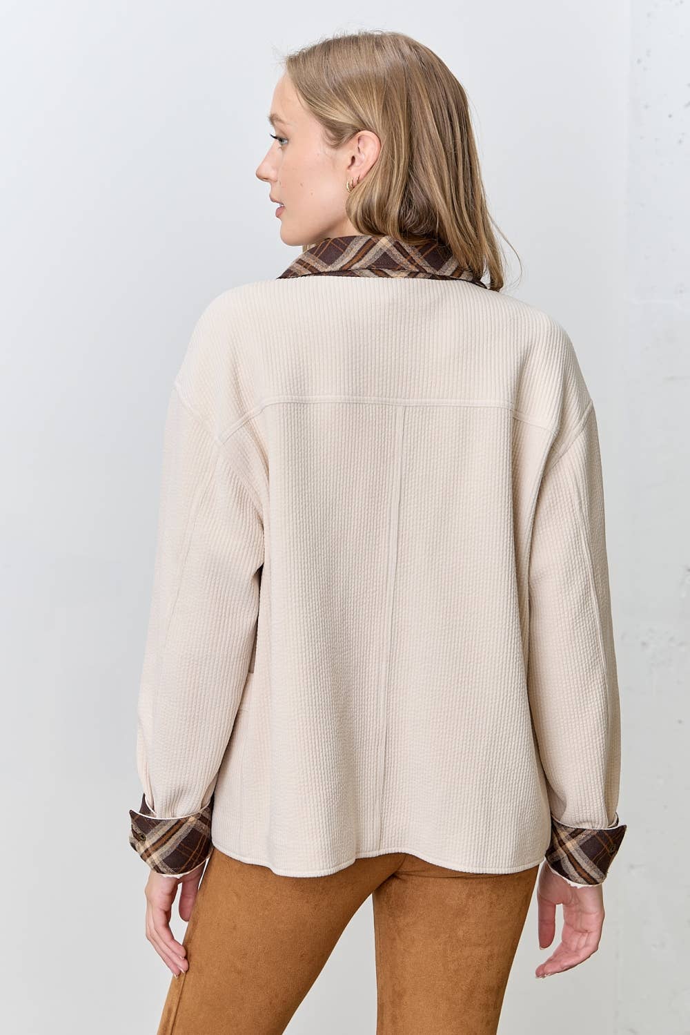 Corduroy and Plaid Shacket