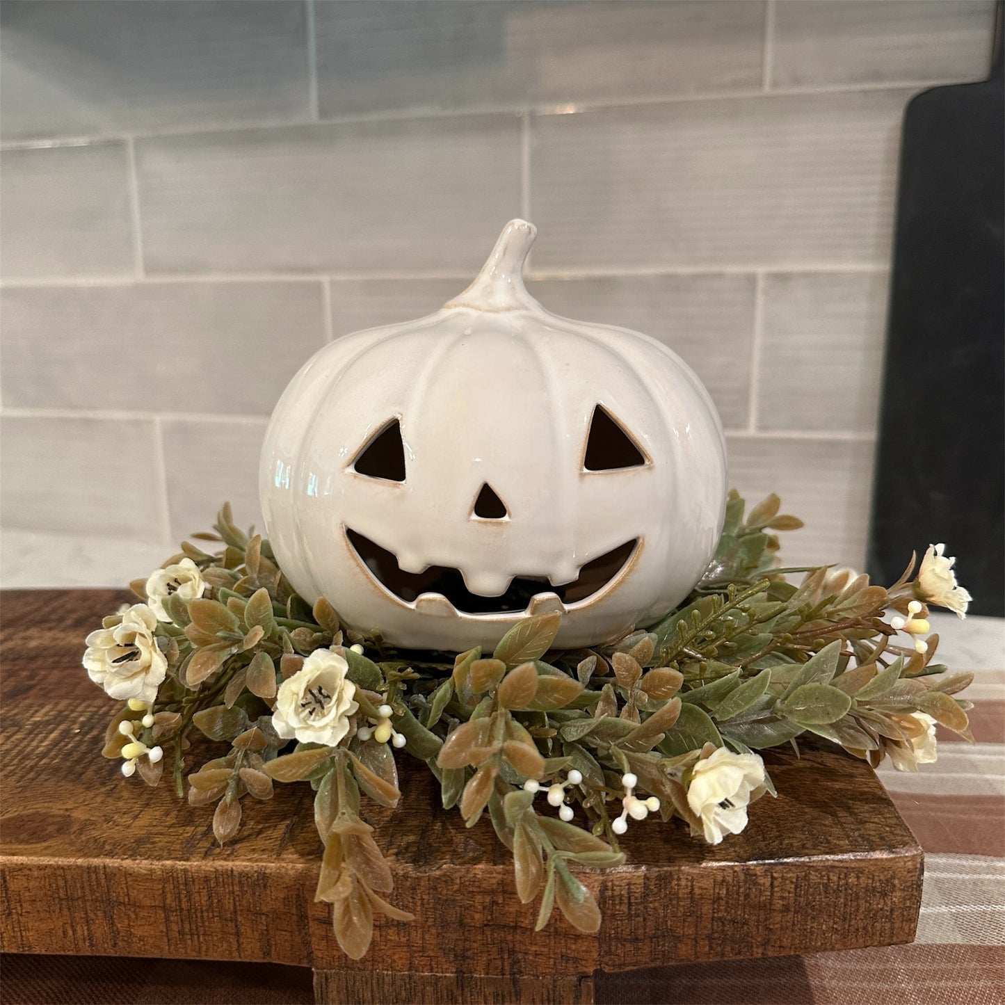Ceramic Jack-O-Lantern Pumpkin