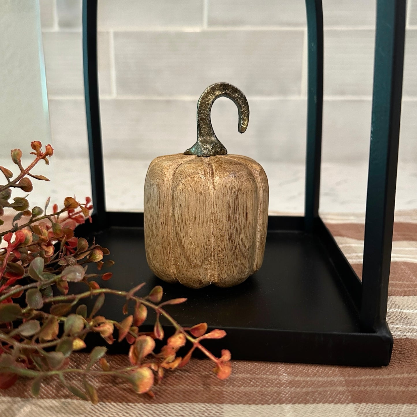 Harvest Wood Pumpkin