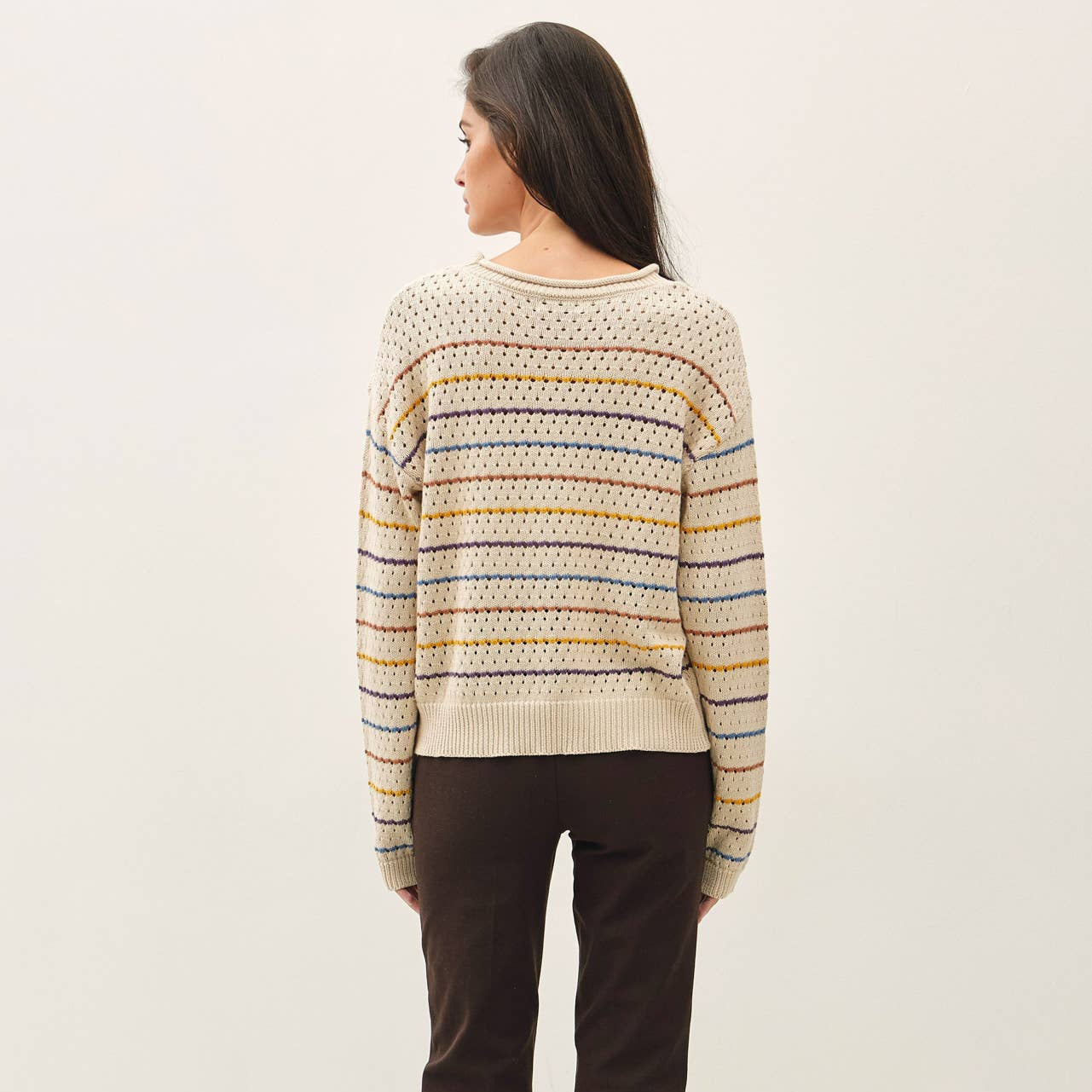 Stripe Crochet Sweater