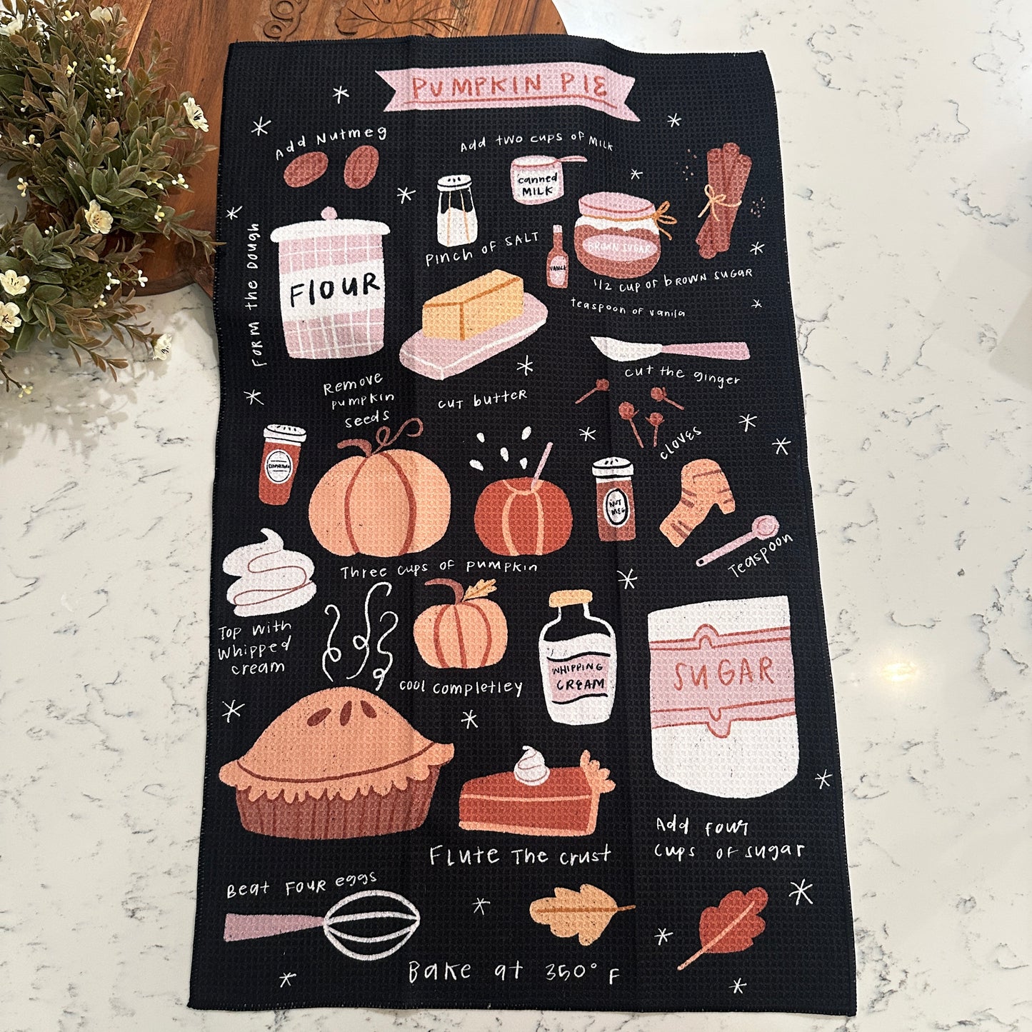 Geometry | Pumpkin Pie Tea Towel