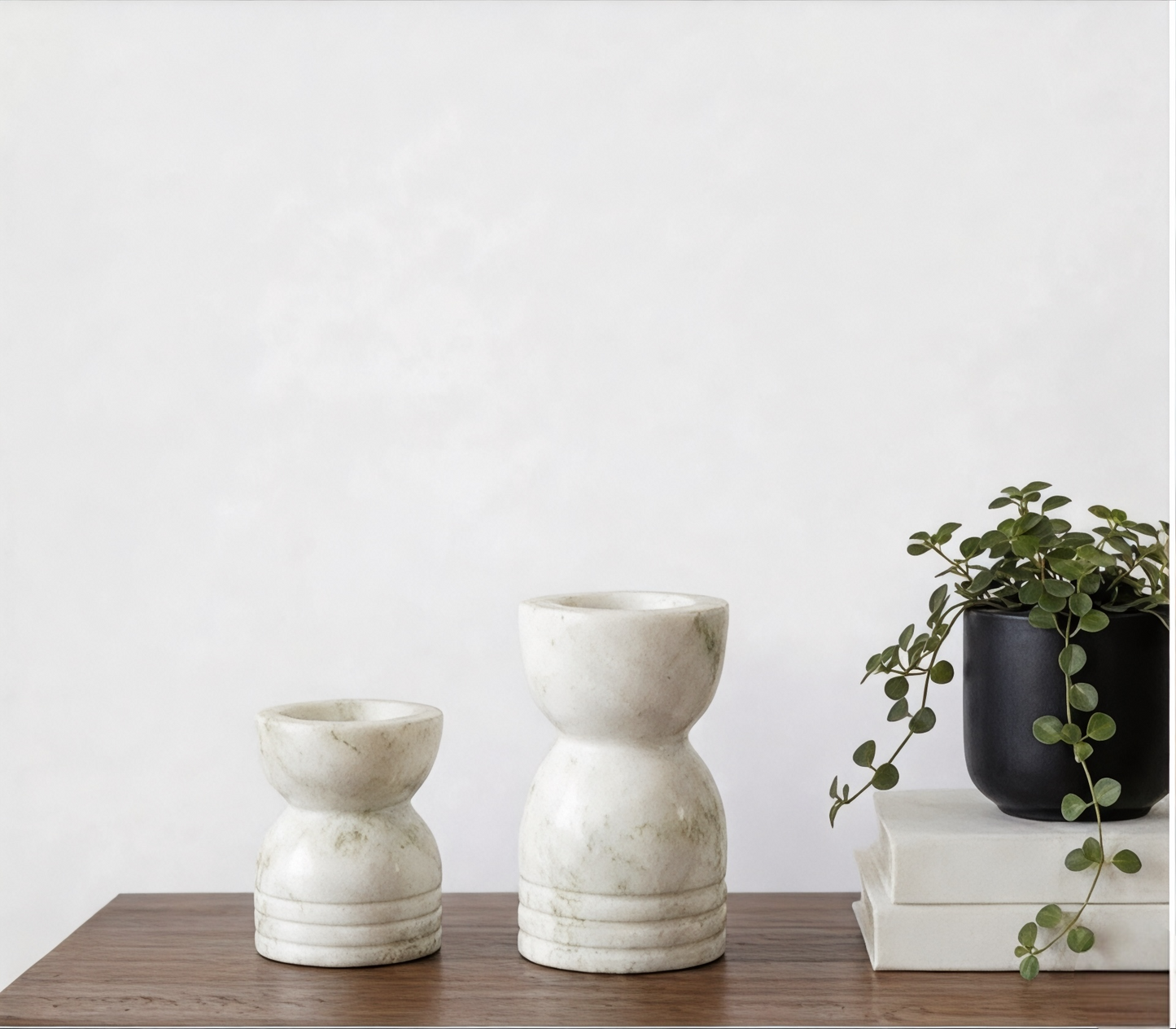 S/2 Marble Candle Holders