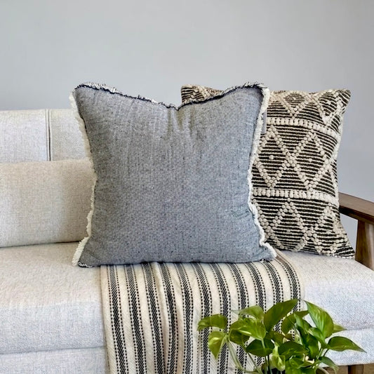 Navy Cotton Pillow