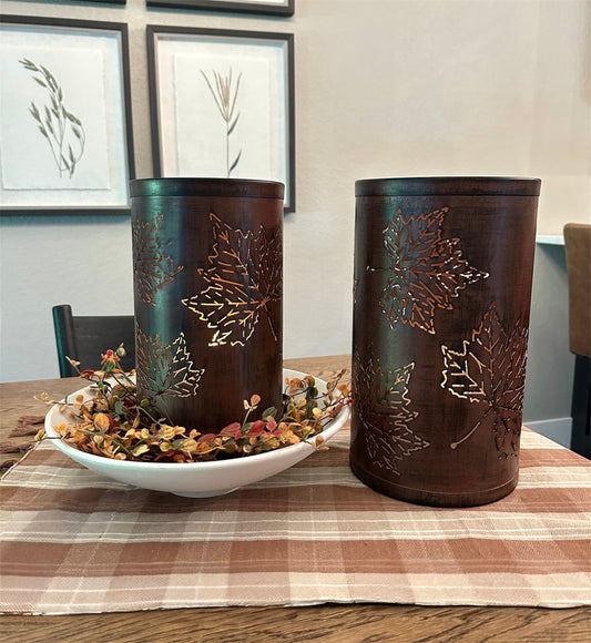 Metal Leaf Lantern
