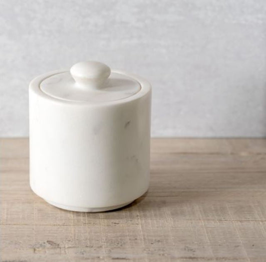 White Marble Canister