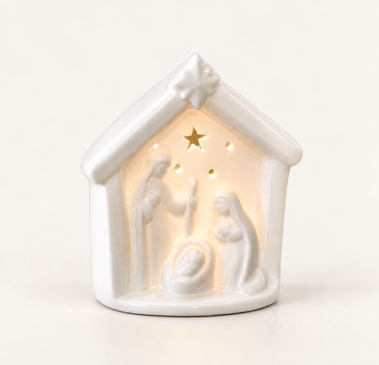 LED Ceramic Nativity