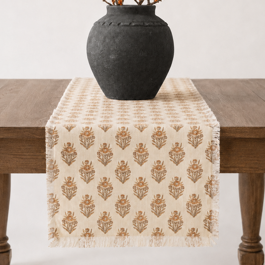 Harvest Block Print Table Runner