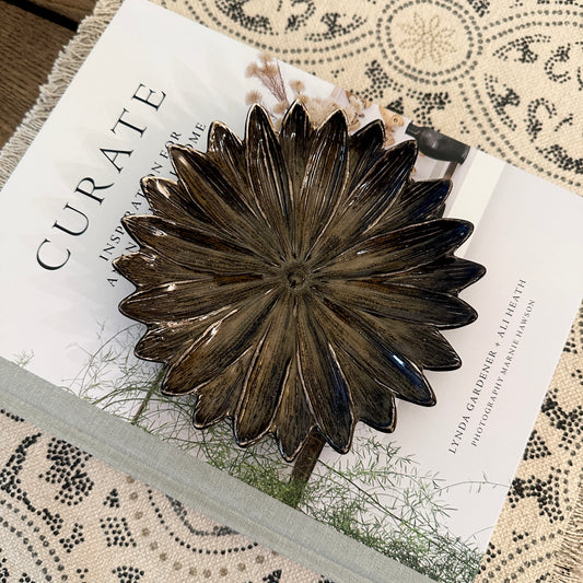 Stoneware Flower Plate