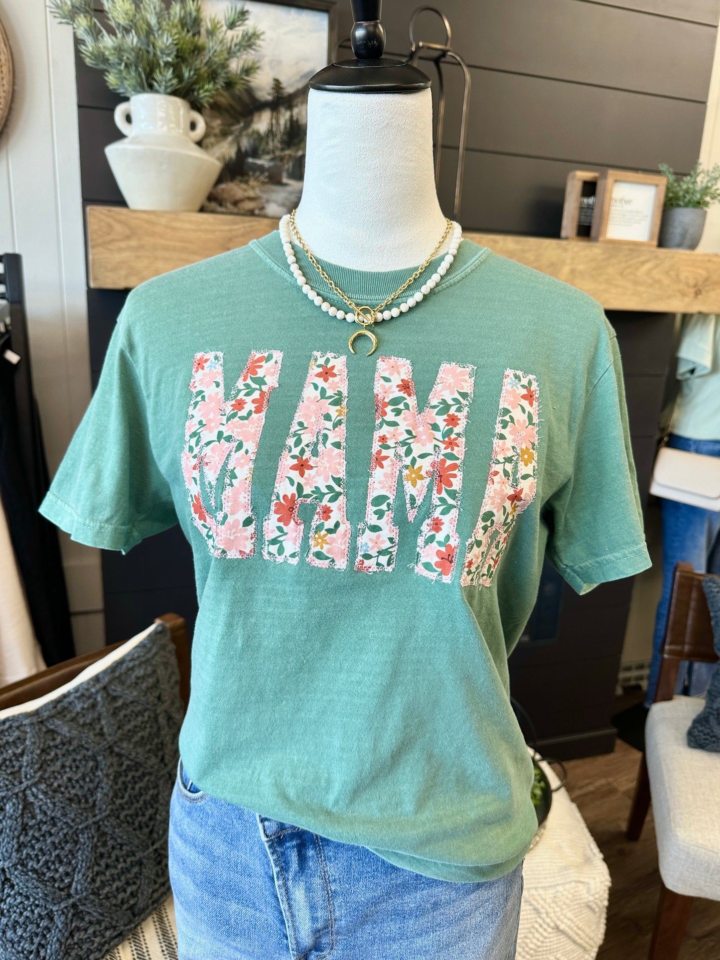 Mama Embroidered Tee