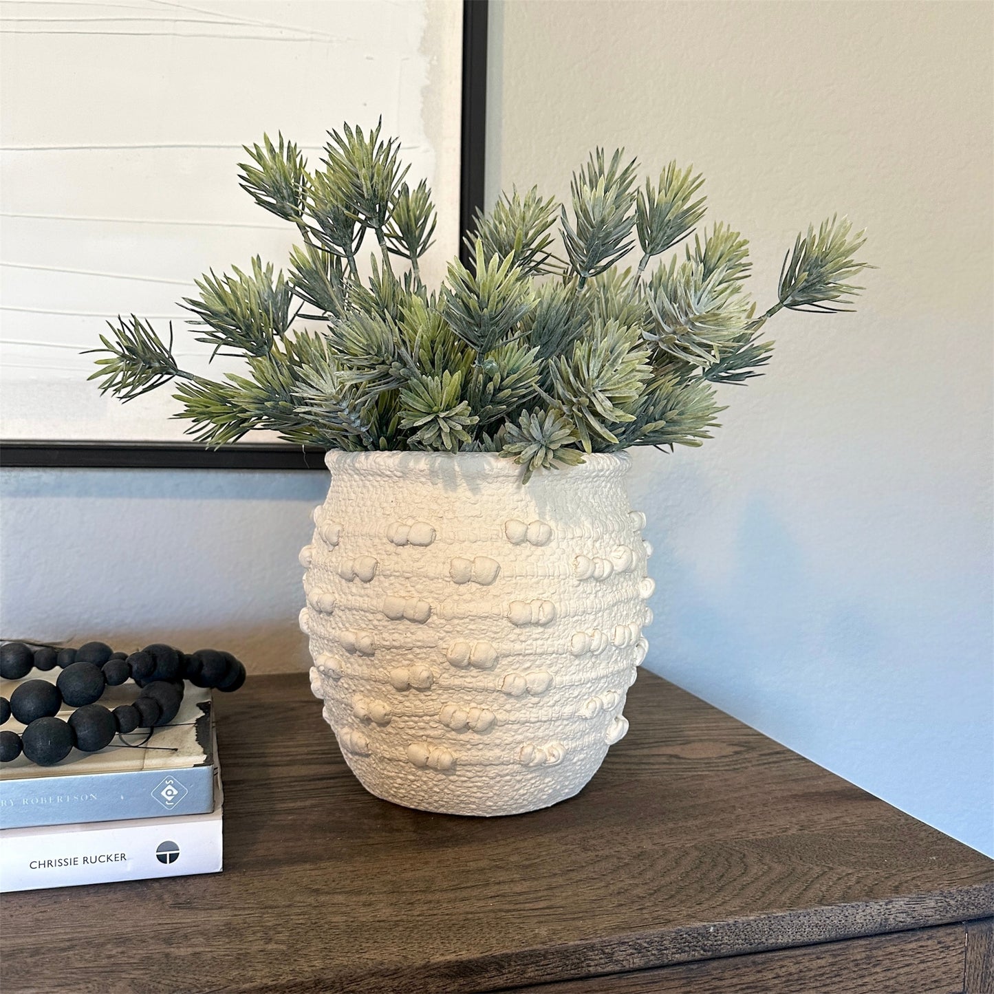 Annie White Knot Vase