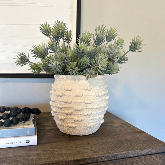 Annie White Knot Vase