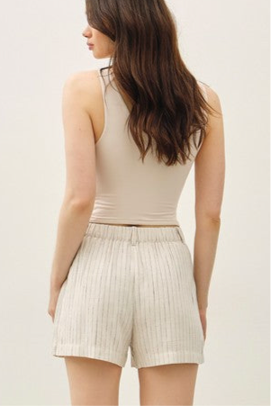 Linen Stripe Shorts
