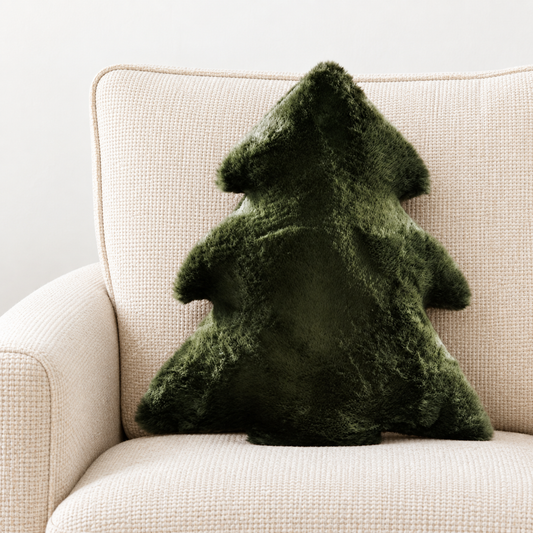 Plush Green Tree Pillow