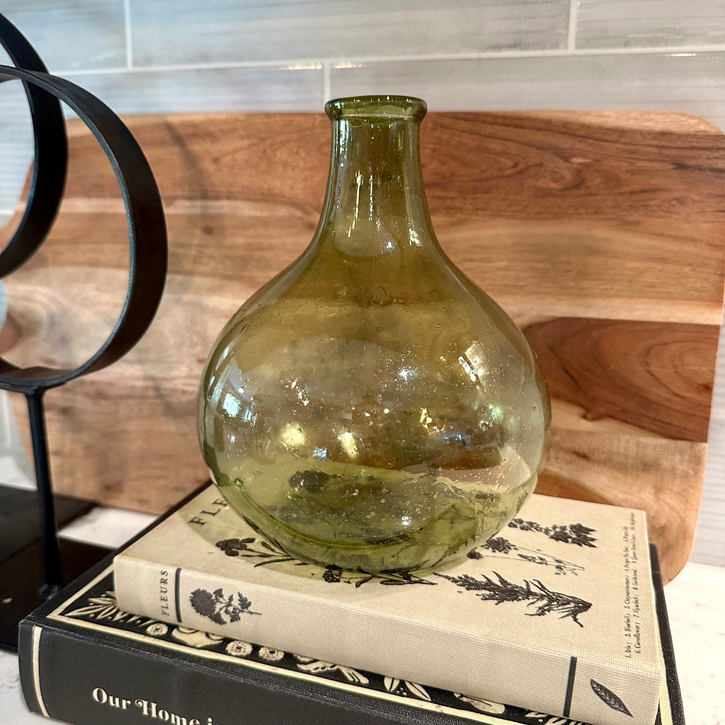 Green Glass Vase