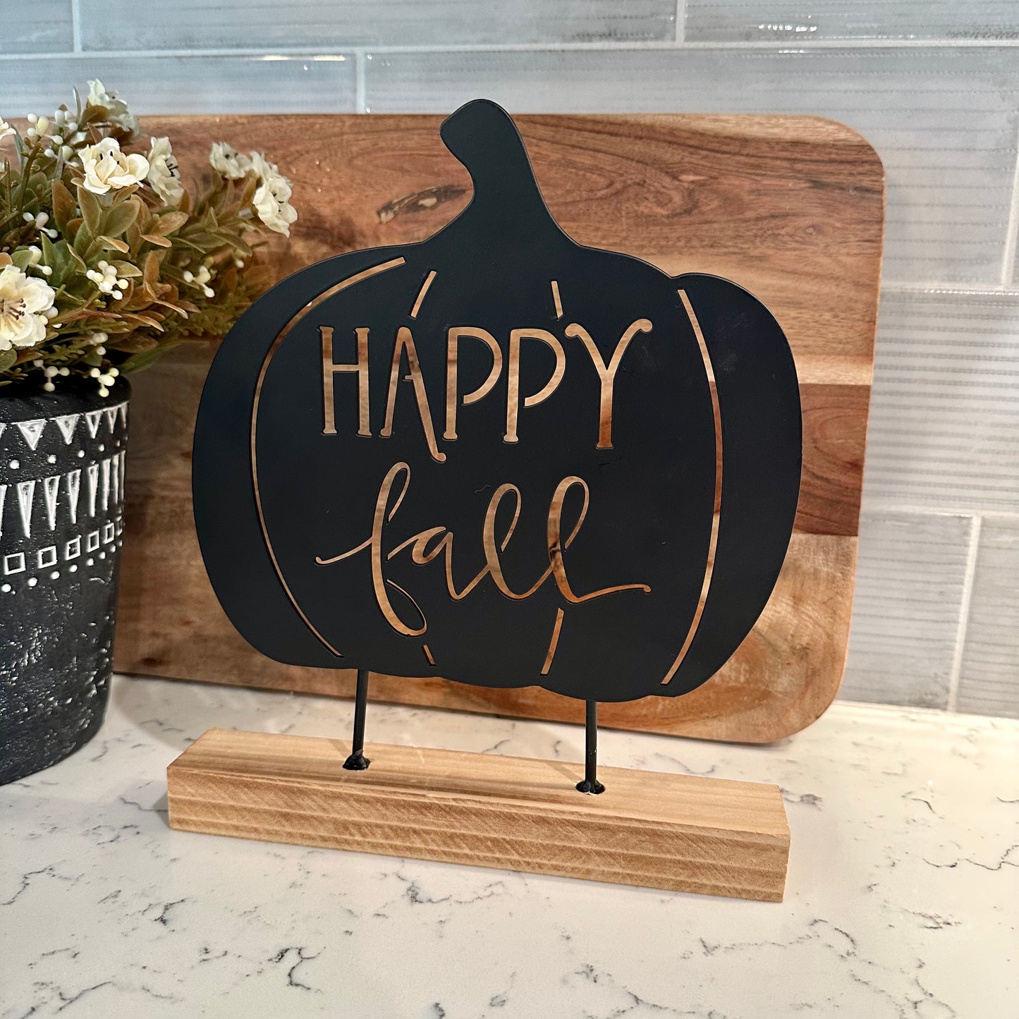 Happy Fall Metal Sign