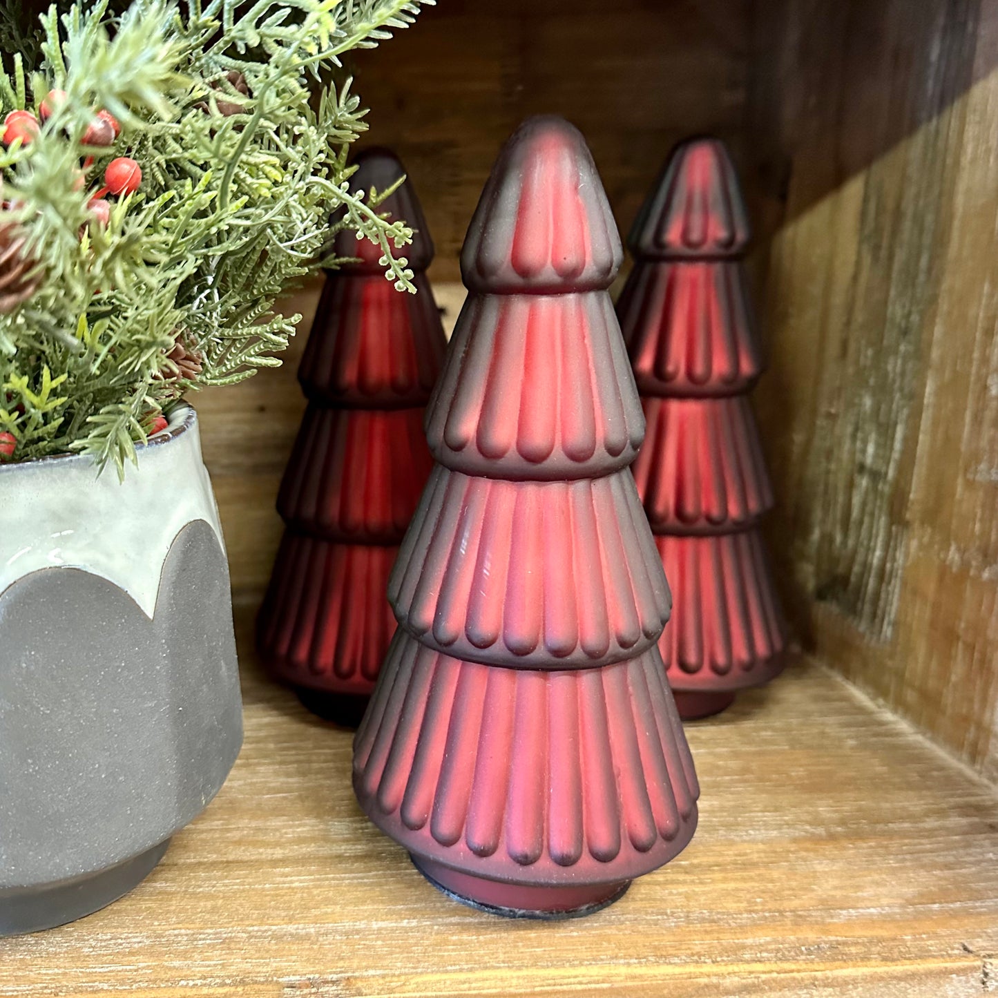 Burgundy Glass Tree