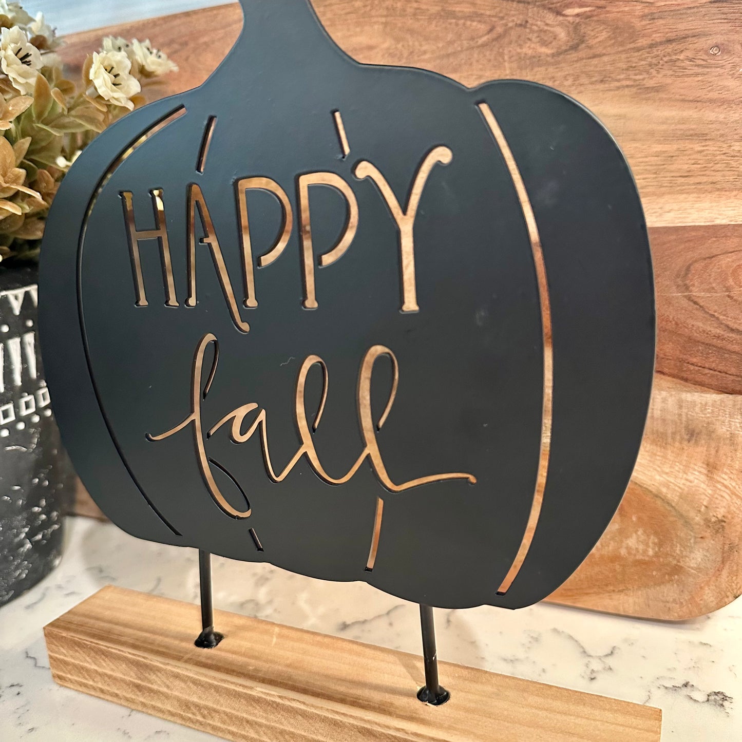 Happy Fall Metal Sign