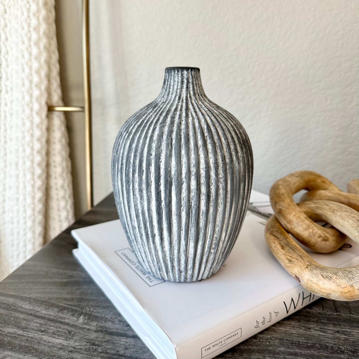 Smokey Charcoal Vase