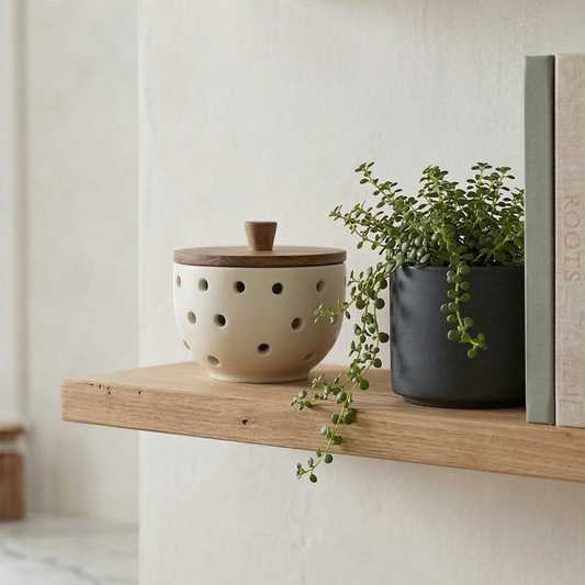 Stoneware Garlic/Onion Keeper