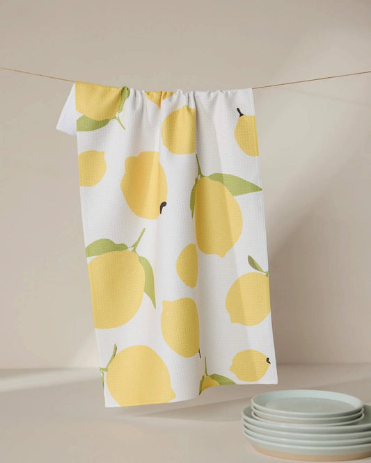 Geometry | Sunny Lemons Tea Towel