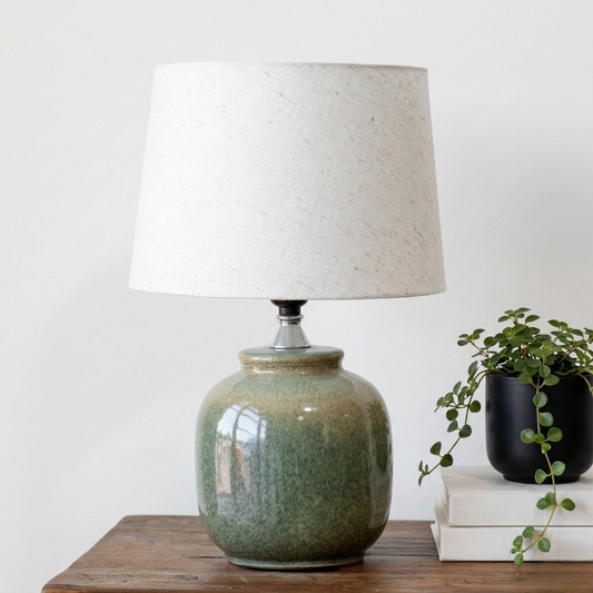 Green Fleck Ceramic Lamp