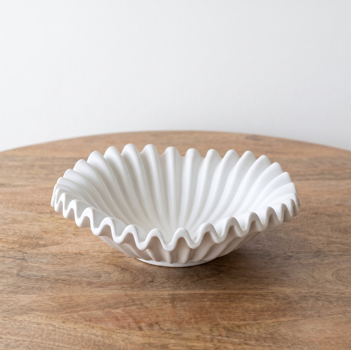 Large Pleated Ceramic Bowl