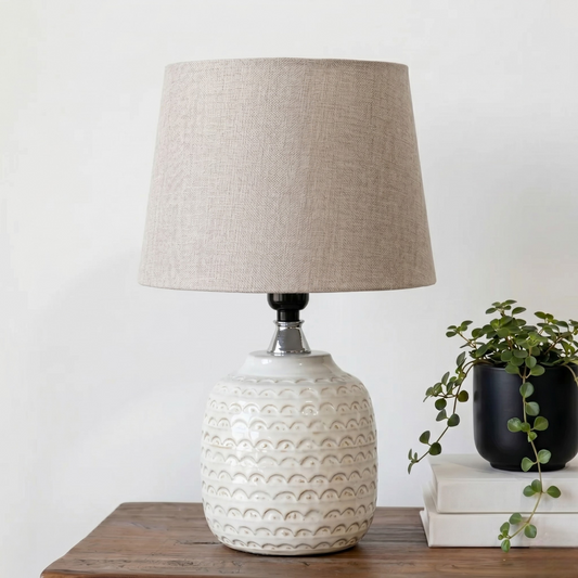 Nellie White Ceramic Lamp