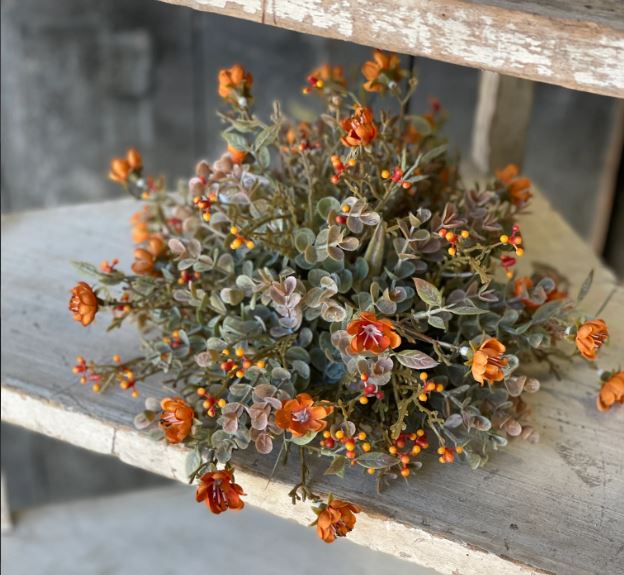 Orange Blooms Half Sphere