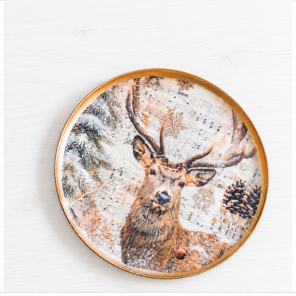 Winter Deer Plate
