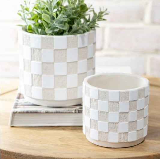 Check Pattern Planter