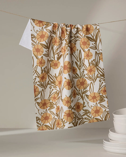 Sunflower Fields Tea Towel