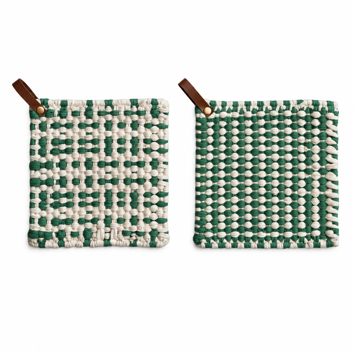 Green Crocheted Holiday Pot Holder