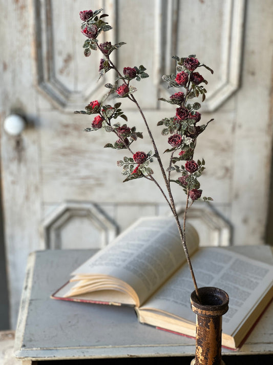 Frosted Tea Rose Spray 31"