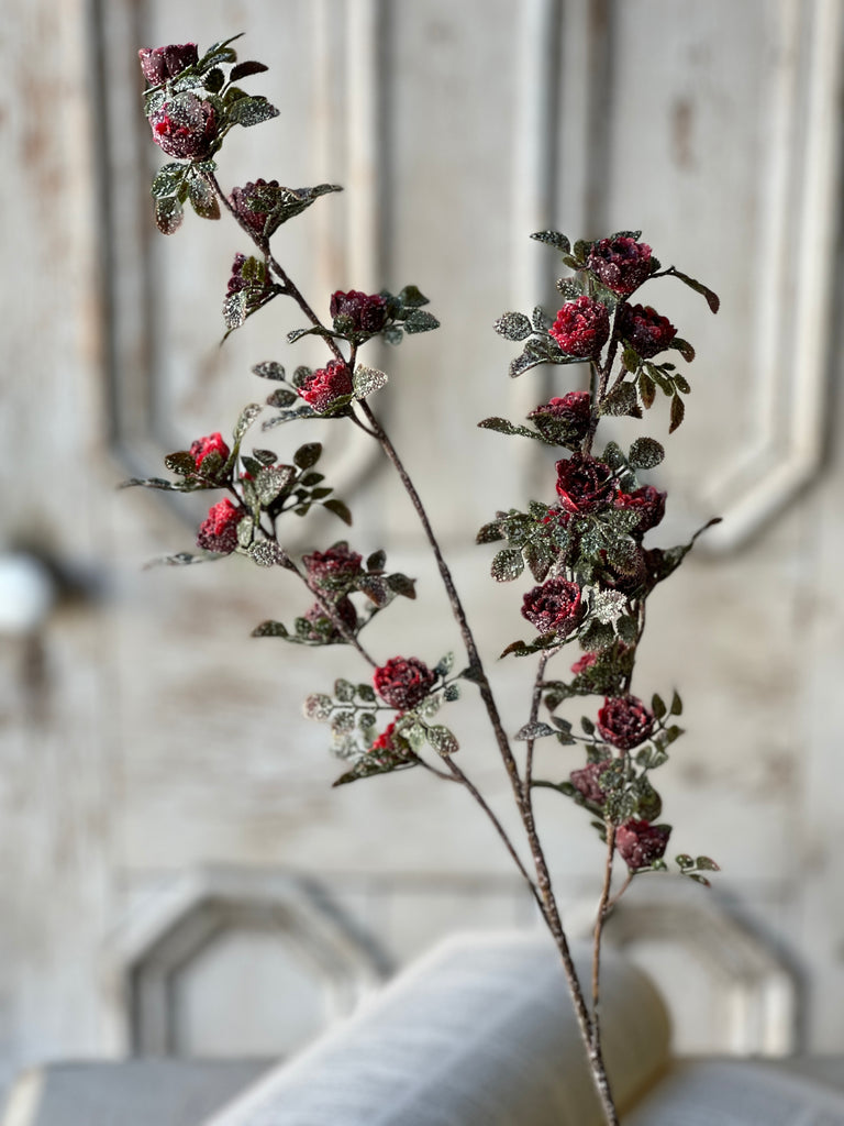 Frosted Tea Rose Spray 31"
