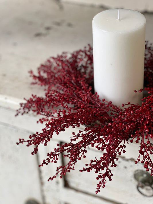 Holiday Berry Candle Ring