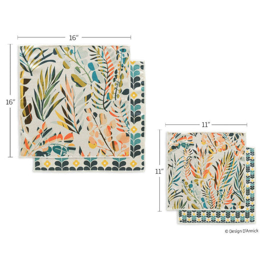 S/4 Microfiber Towels | Colorful Leaves
