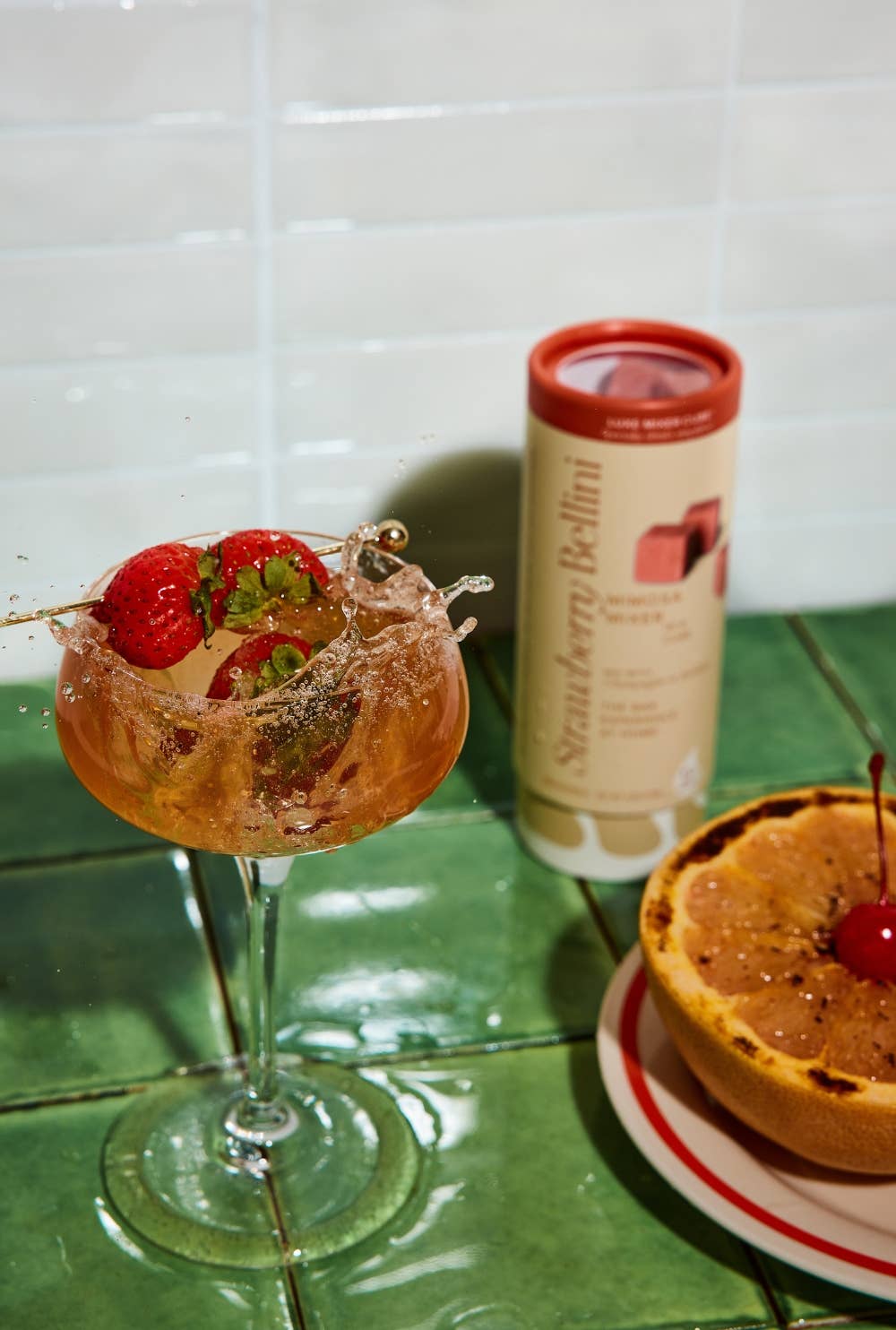 Strawberry Bellini Drink Cubes