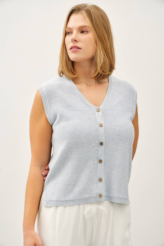 Bali Button Sweater Vest