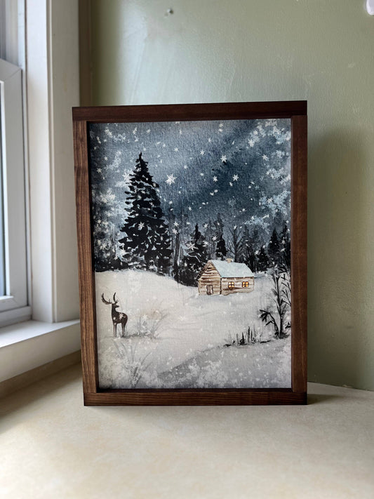 Winter Night Framed Print